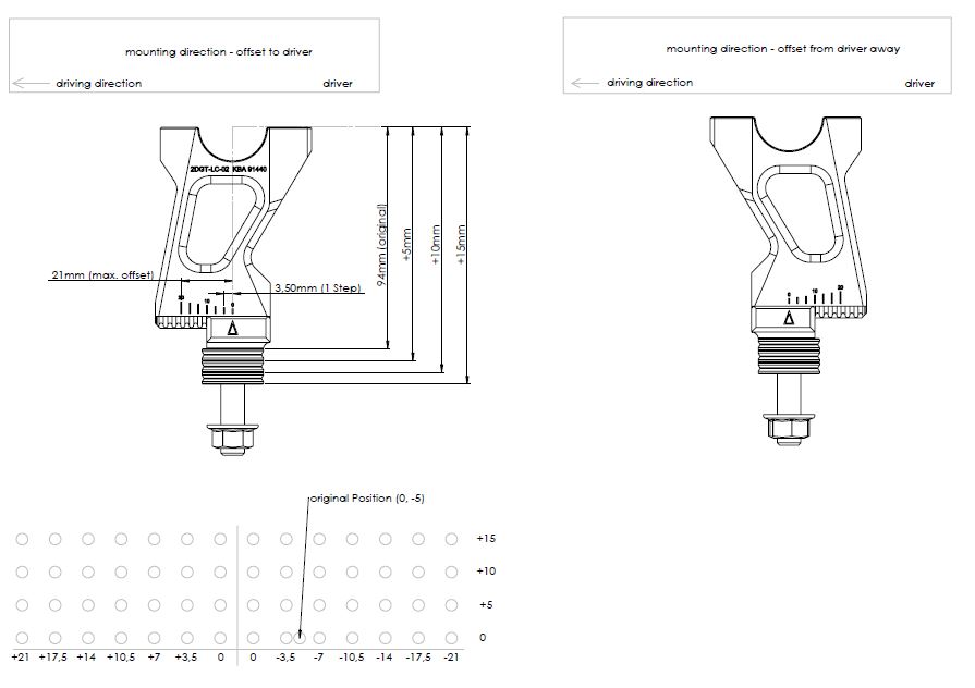 2DGT verstellbare Lenkerböcke schwarz