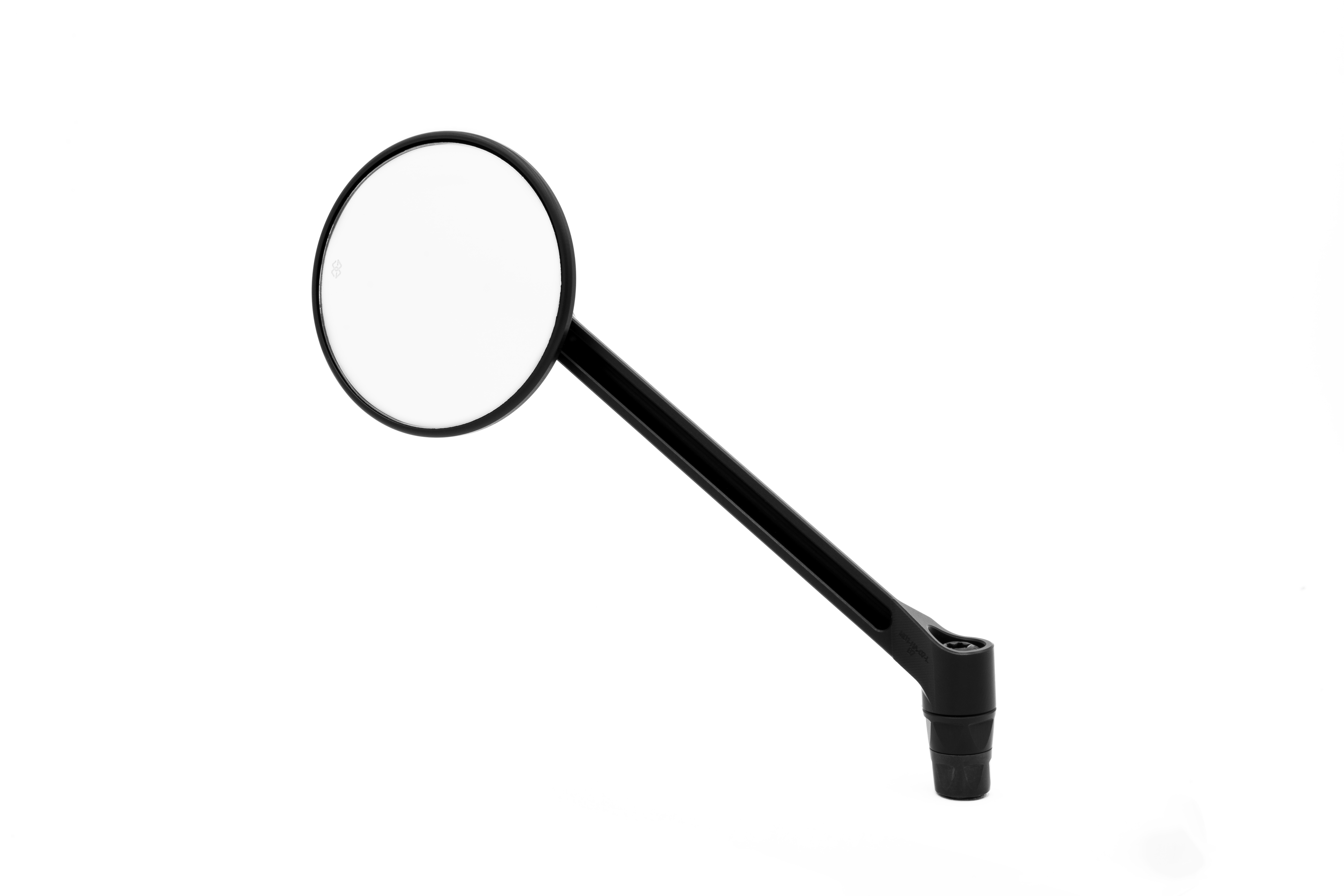 MOON Armaturenspiegel links rund schwarz matt