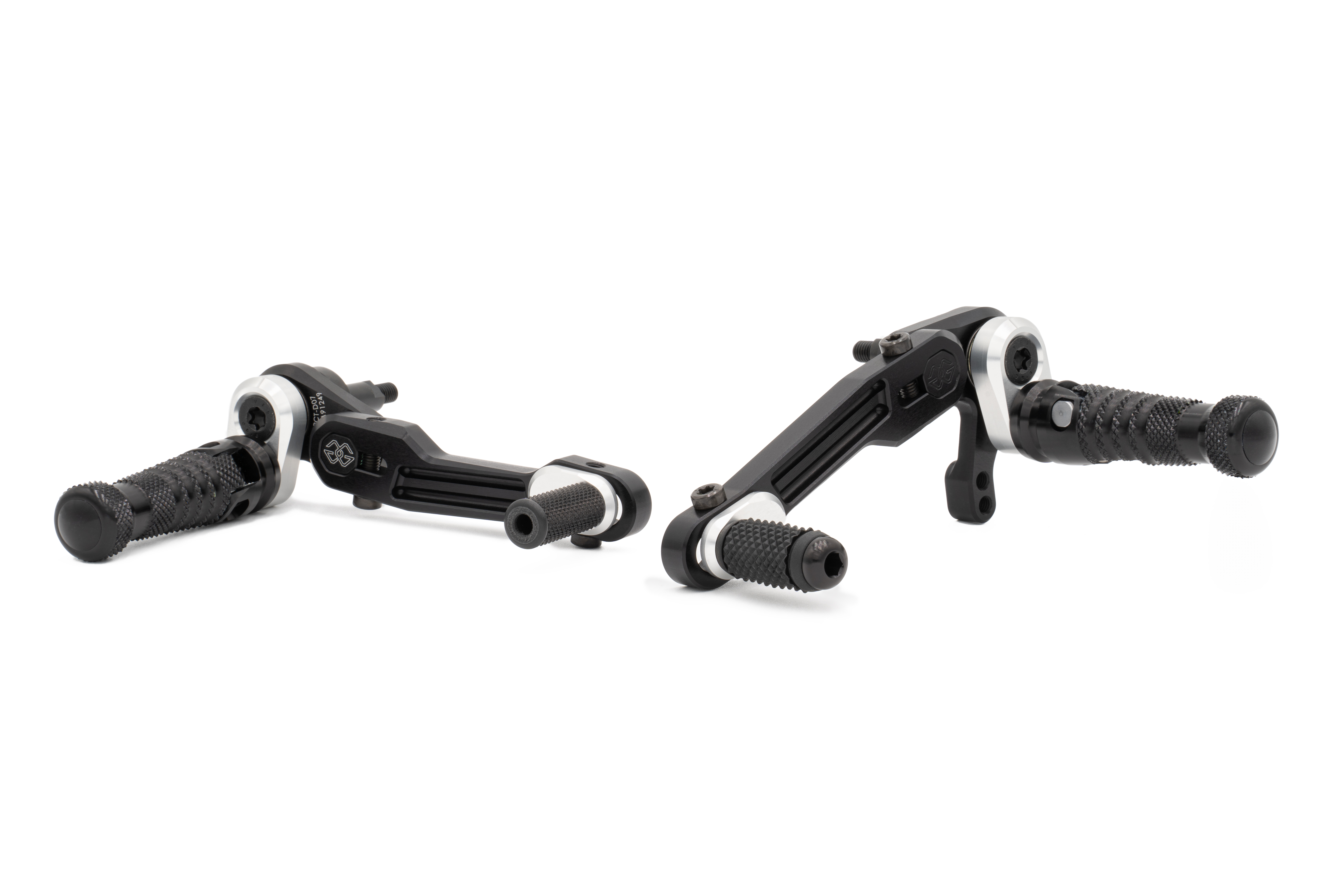 Fußrastenanlage RCT10GT D07 schwarz-silber