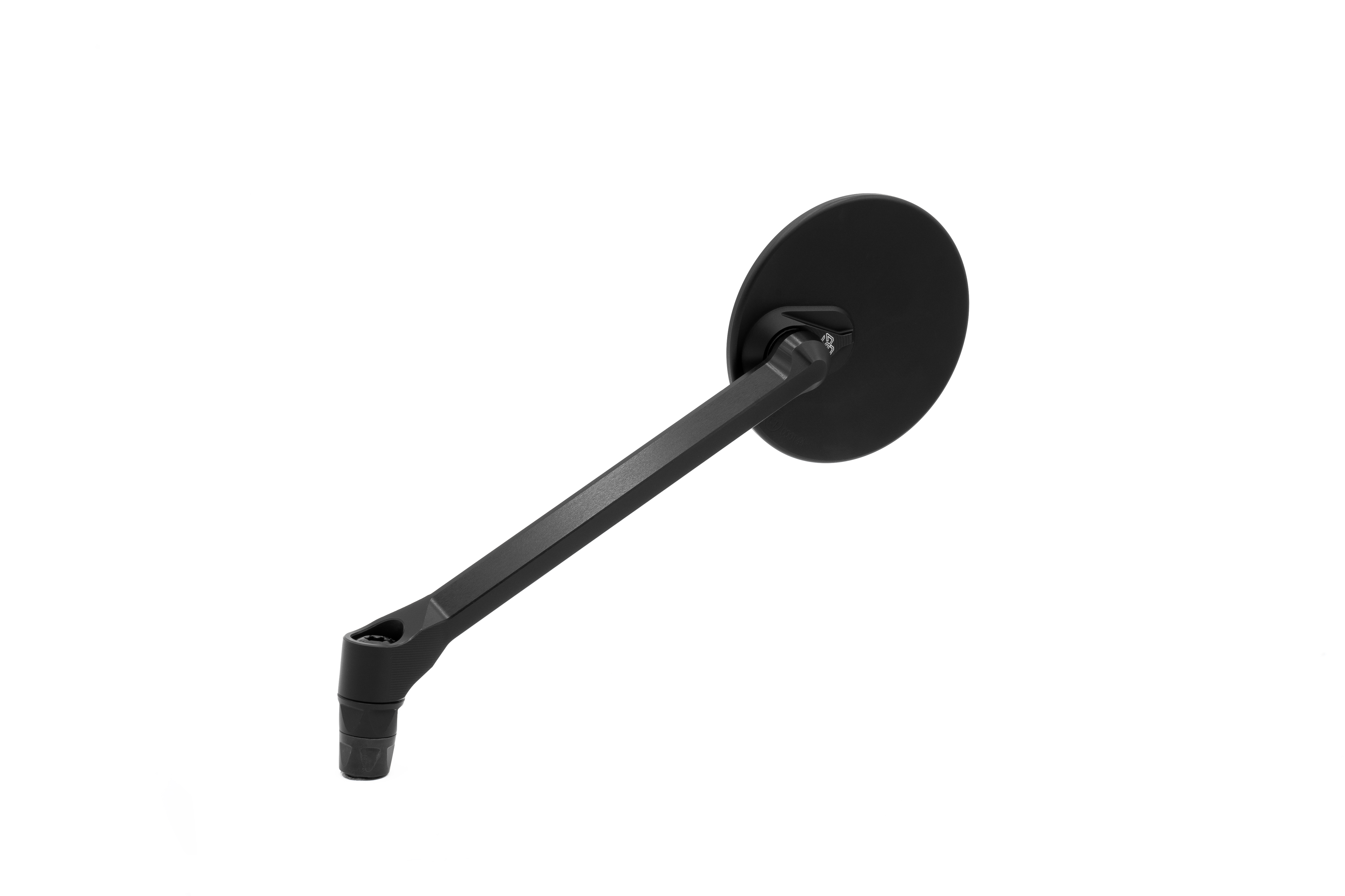 MOON Armaturenspiegel links rund schwarz matt
