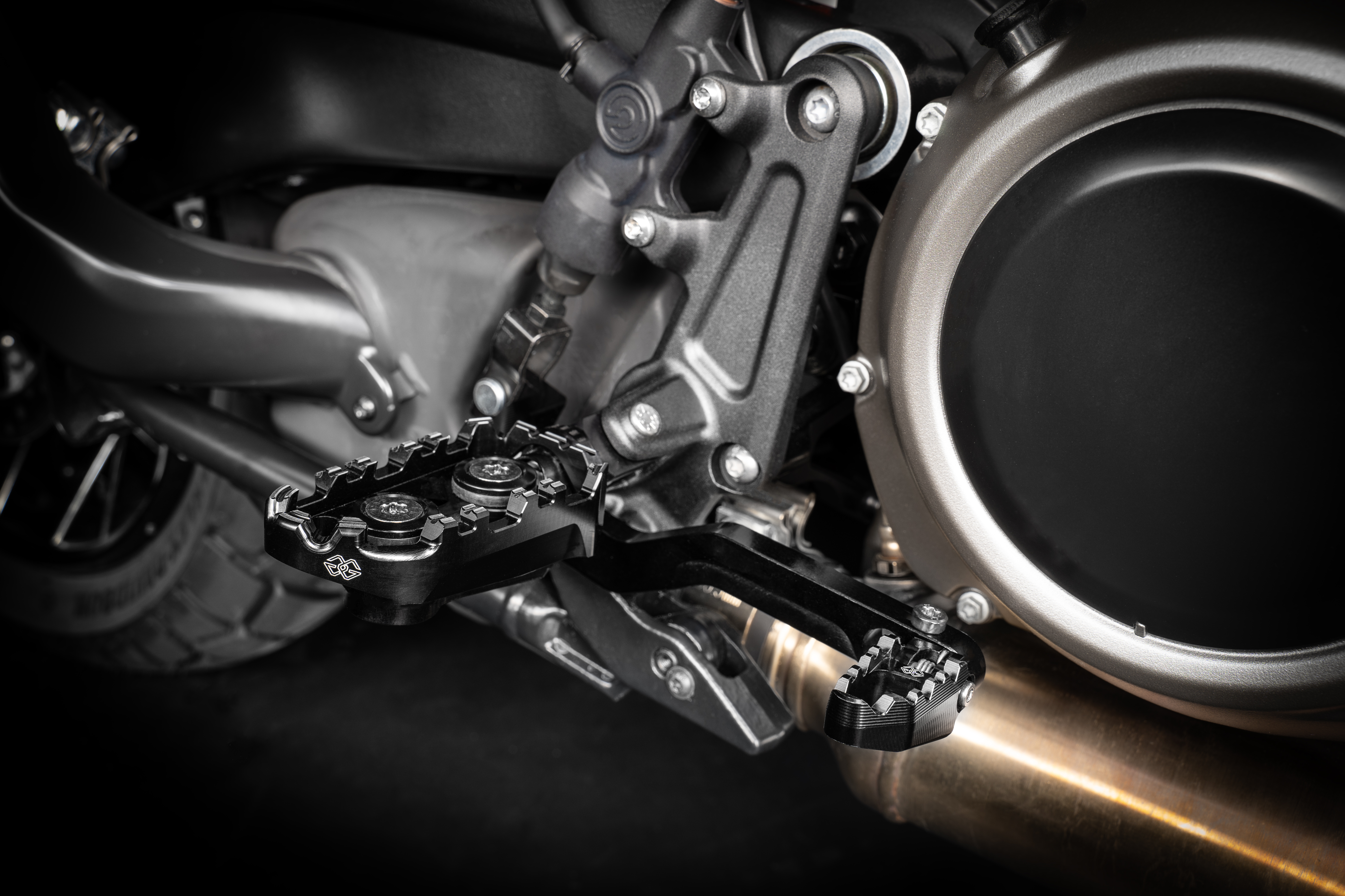 Tech-X Enduro Austauschfußraste, Fahrer, schwarz