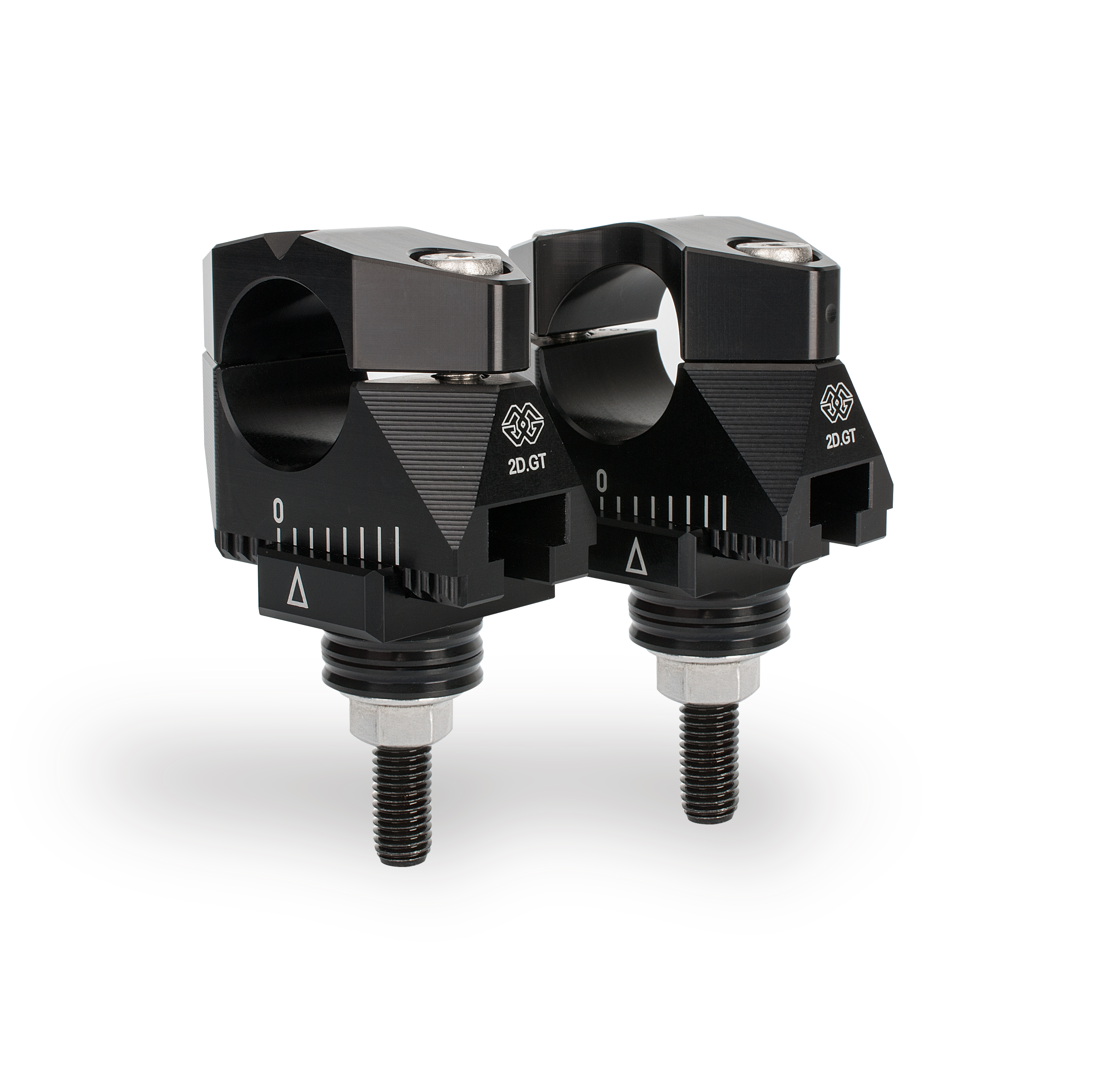 2DGT verstellbare Lenkerböcke mit ABK-18 schwarz