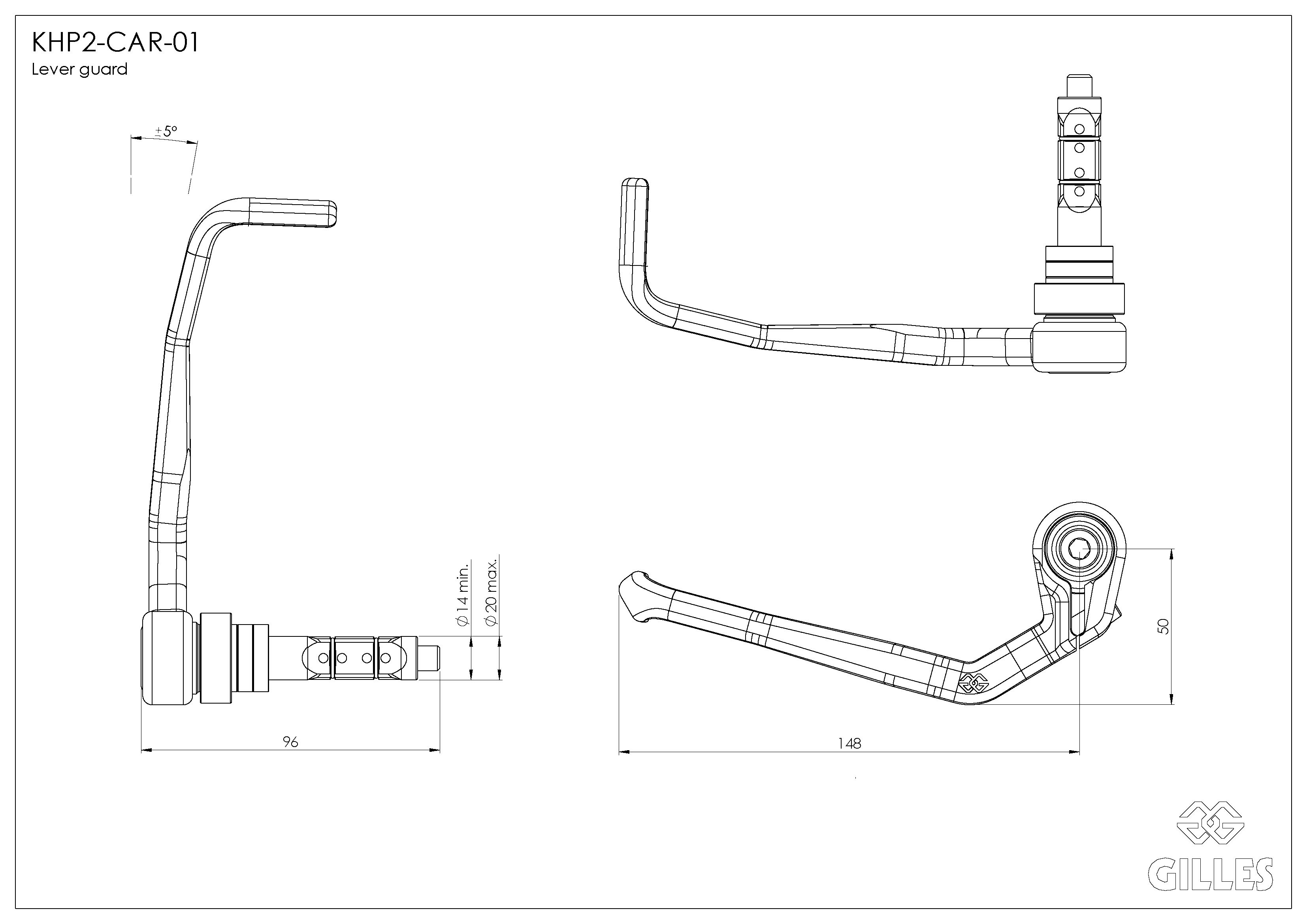 Kupplungshebelprotektor Carbon