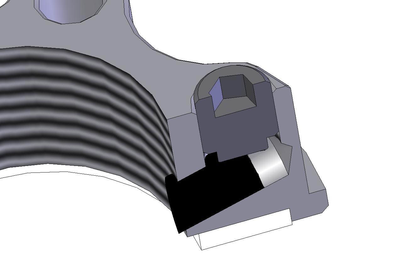 Sicherheitsmutter ACMA aluminium M28X1,0  KIT schwarz