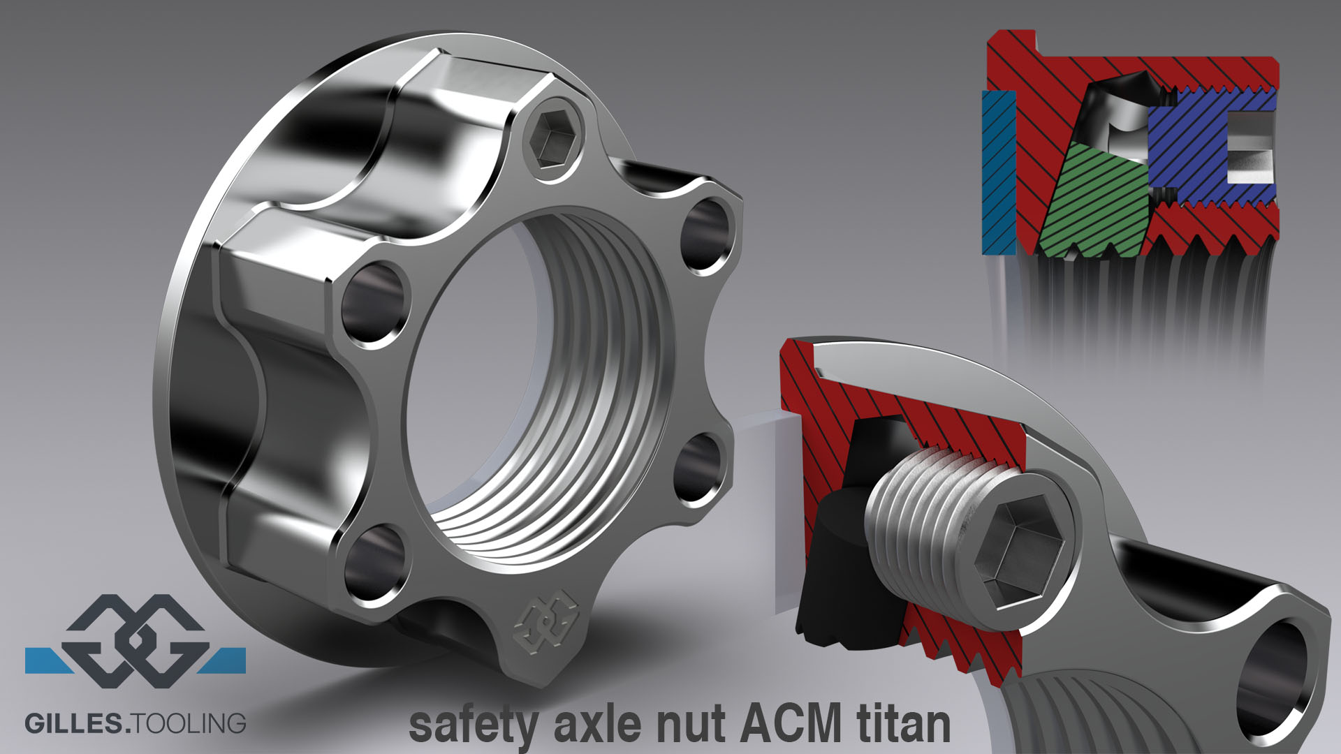 Sicherheitsmutter ACM titan M18X1,5 KIT